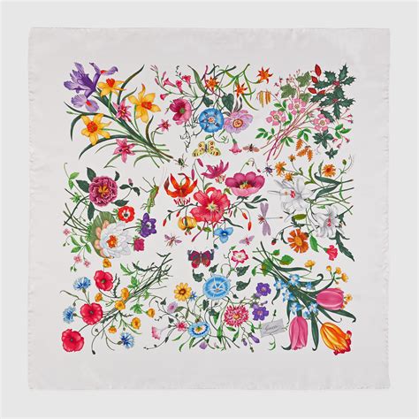 foulard flora gucci|flora print gucci.